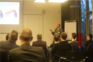Maarten geeft presentatie FloEFD gebruikersbijeenkomst 2013
