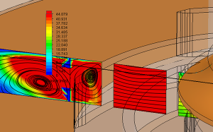 Inlet: pressure, outlet: volume flow