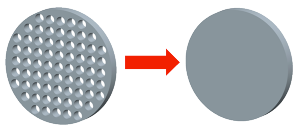 Using a porous medium to emulate a perforated plate