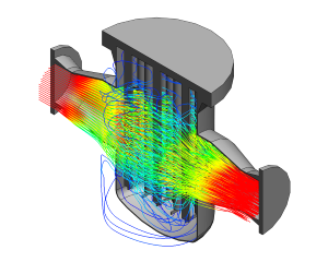 CFD berekening stroming door magneetfilter