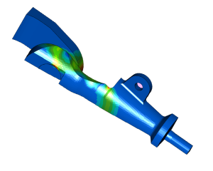 FEA-sterkteberekening breeklast kabelsocket