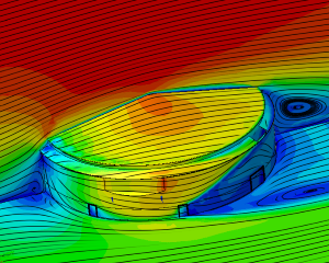 CFD calculation wind pressure on tank