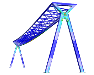 FEM strength analysis portal frame for road signage