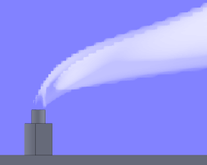 CFD calculation condensation chimney plume