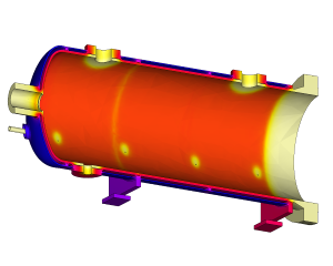 Calculation temperatures and expansion autoclave using FEM