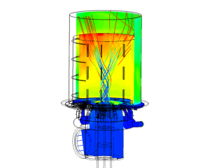 CFD analysis airflow industrial burner