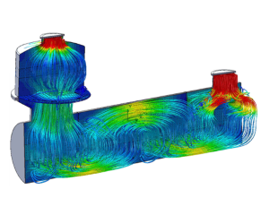 CFD-berekeningen stroming door demister