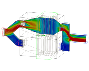 Analyse stroming rookgasreiniger met CFD