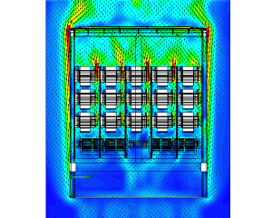 CFD analysis air flow and cooling transformer box