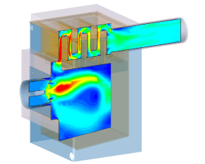 CFD-analyse oliegestookte CV-ketel