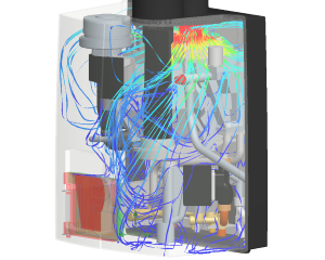 CFD analysis flow air intake boiler