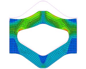 Deformation profile seal (Finite Element Method)