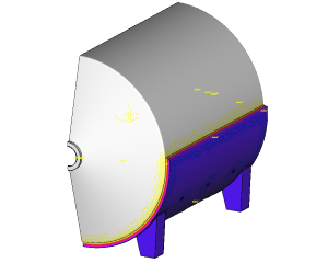 FEM analysis deformation curd tank