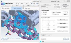 Screenshot van surface smoothing in CAESS ProTOp